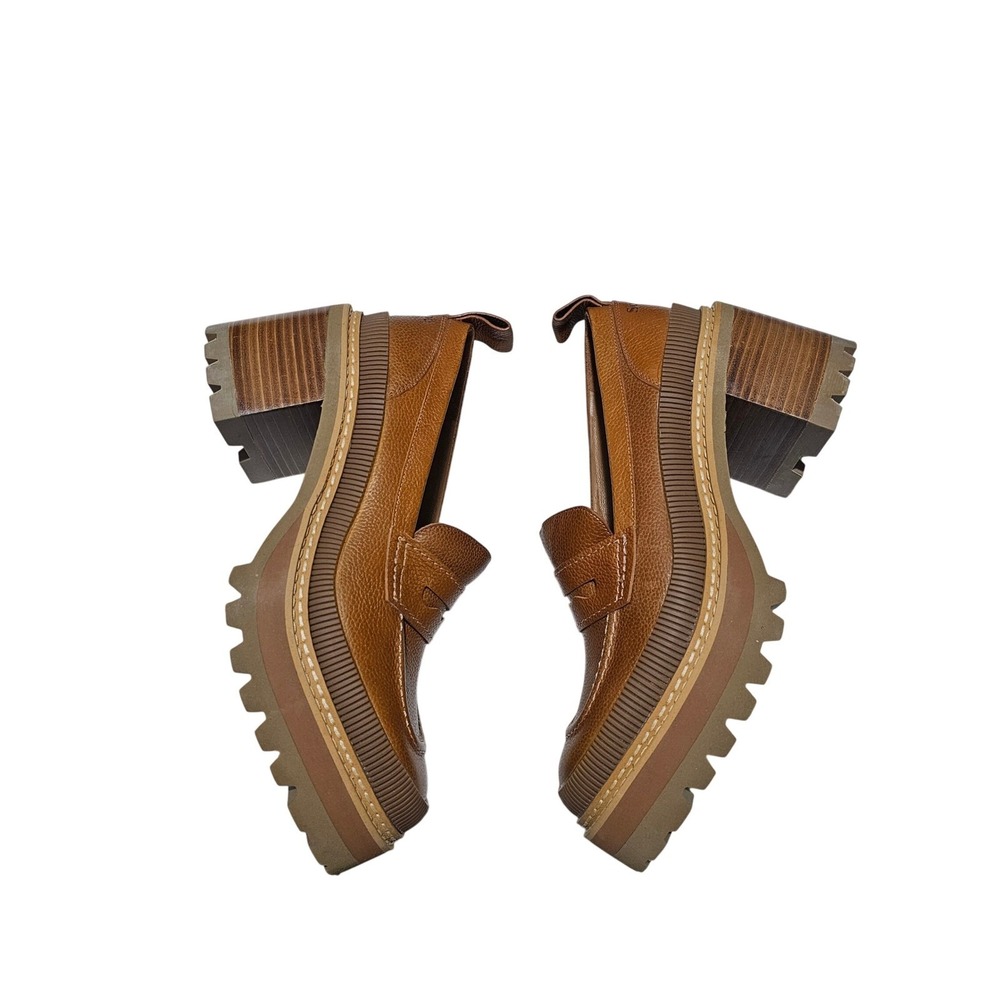 See by Chloé Tan Mahalia Loafers Block‎ Heel Women's Size 41EU 10.5US - Picture 2 of 12